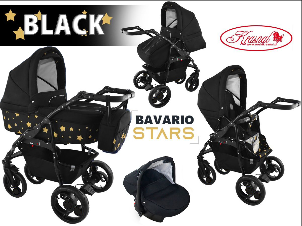 Krasnal BAVARIO Stars Black 3w1 1
